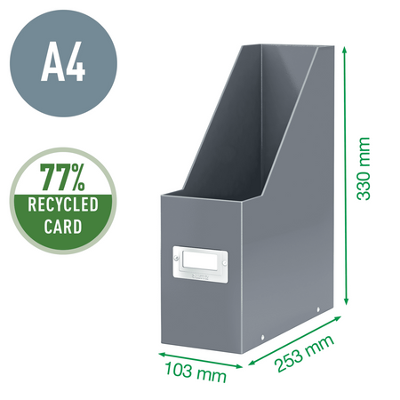 Pojemnik kartonowy Leitz Wow C&S A4/100mm czarny
