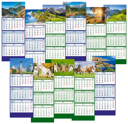 Kalendarz trójdzielny Michalczyk i Prokop 315x855mm 