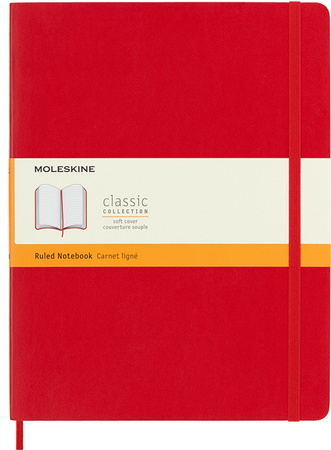 Notatnik Moleskine Classic XL (19x25cm) linia czerwony