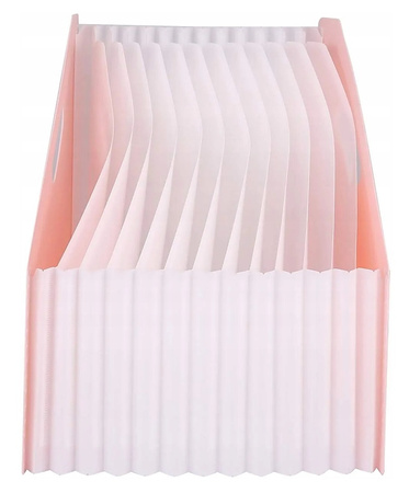 Pojemnik harmonijkowy Deli Macaron A4 13 przegródek różowy