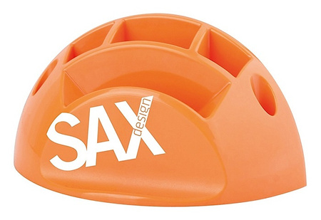 Przybornik na biurko SAX Design, z przegrodami, pomarańczowy
