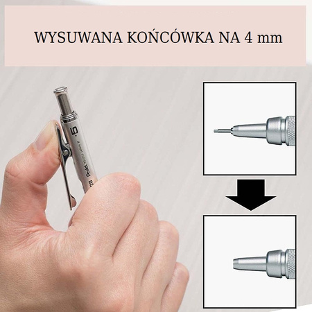 Ołówek automatyczny Pentel GraphGear 1000 0.3mm srebrny