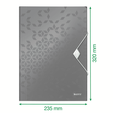 Teczka PP z gumką Leitz Wow A4/15mm żółta