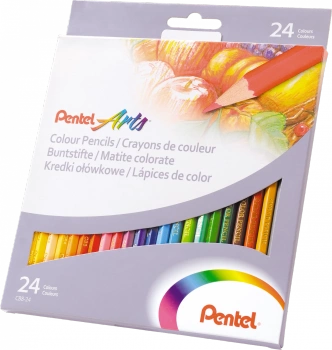 KREDKI OŁÓWKOWE PENTEL 24 KOLORY