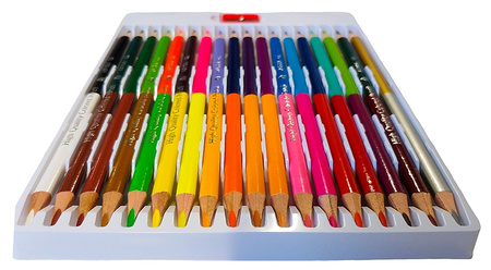 Kredki ołówkowe Astra dwustronne trójkątne 36 kolorów