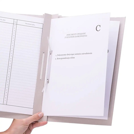 Teczka kartonowa akt osobowych Barbara A4/170g biała