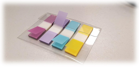 Zakładki indeksujące OFFICE PRODUCTS, PP, 12x43mm, 4x35 kart., zawieszka, mix kolorów pastel