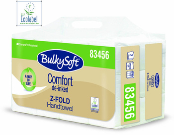 Ręczniki składane BulkySoft Comfort Z-Fold 2w celuloza białe (12x200)