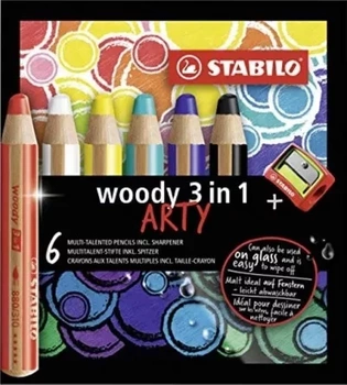 Kredki Stabilo Woody Arty 3in1 (+temperówka) 6 kolorów