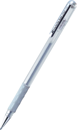 Długopis żelowy Pentel Hybrid Gel Grip K118 srebrny