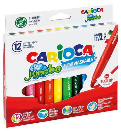 FLAMASTRY CARIOCA JUMBO 12 KOLORÓW