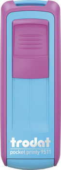Pieczątka Trodat Pocket Printy 9511 (wkład mix) różowo-turkusowa