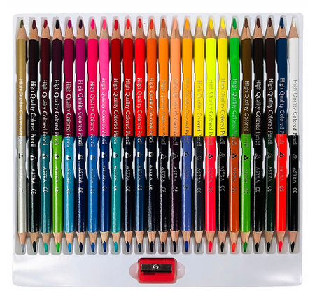 Kredki ołówkowe Astra dwustronne trójkątne 48 kolorów