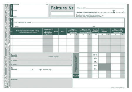 FAKTURA BRUTTO A5 (O+1K)