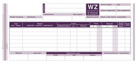 WYDANIE MATERIAŁÓW NA ZEWNĄTRZ 1/3 A4 (WIELOKOPIA)