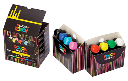 Markery z farbą plakatową Uni POSCA PCM-22 8 kolorów