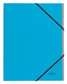 Teczka PP z gumką Leitz Recycle A4 6 przekładek niebieska