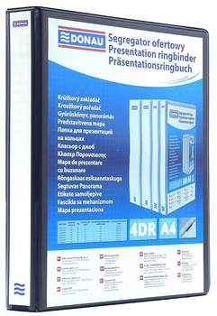 Segregator ofertowy Donau A4/16mm 4R czarny