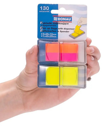 Zakładki Donau 12x40mm/25x45mm 3 kolory (2x40+1x50)