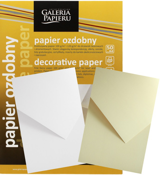 Papier ozdobny Galeria Papieru A4/120g Natte biały (50)