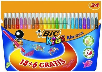 Flamastry BiC Kids Kid Couleur 24 kolory