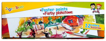 Farby plakatowe Gimboo 20ml x12 kolorów