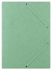 Teczka z gumką DONAU, preszpan, A4, 390gsm, 3-skrz., jasnozielona