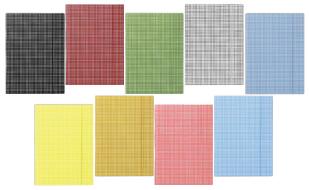 Teczka kartonowa z gumką Donau A4/400g w kratę żółta