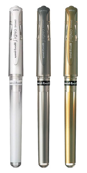 Długopis żelowy Uni UMN-153 Signo srebrny