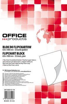 Blok do flipchartu Office Products 65x100cm gładki (50)