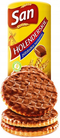 Ciastka San Łakotki Holenderskie 170g w czekoladzie