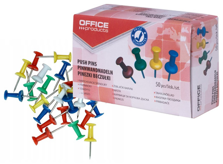 Pinezki do tablic Office Products mix kolorów (50)