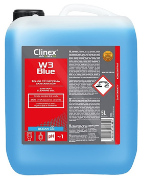 Żel CLINEX W3 Blue, do czyszczenia sanitariatów, 5