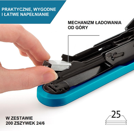 Zszywacz Novus B2 ColorID (+ zszywki) liliowy