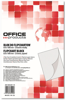 Blok do flipchartu Office Products 65x100cm kratka (20)