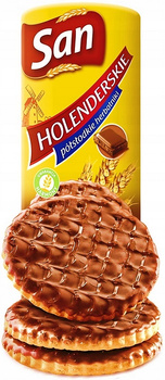 Ciastka San Łakotki Holenderskie 170g w czekoladzie