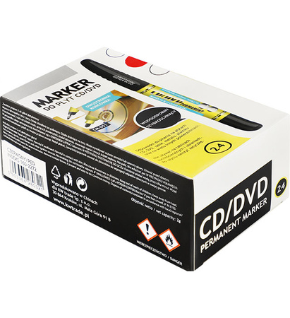 Marker do płyt CM-051 dwustronny czerwony