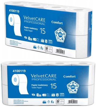 Papier toaletowy Velvet Care Professional 15m 2w celuloza biały (8)