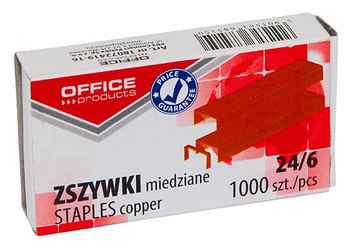 Zszywki Office Products 24/6 miedzowane (1000)