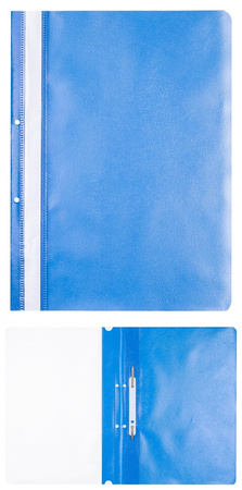 Skoroszyt OFFICE PRODUCTS, PP, A4, 2 otwory, 100/170mikr., wpinany, granatowy
