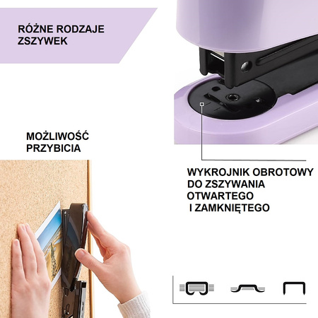 Zszywacz Novus B2 ColorID (+ zszywki) miętowy