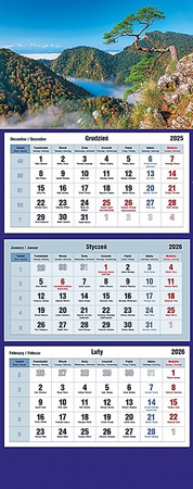 Kalendarz trójdzielny Michalczyk i Prokop 315x855mm 