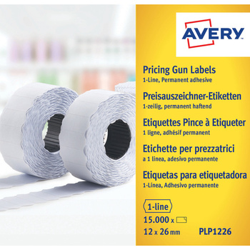 ETYKIETY DO METKOWNICY AVERY 26x12mm TRWAŁE BIAŁE (10)