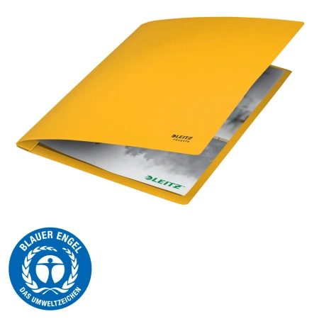 Skoroszyt kartonowy Leitz Recycle A4 żółty