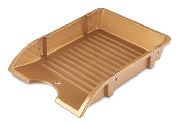 Szufladka na biurko DONAU, niełamliwa, PP, A4, złoty