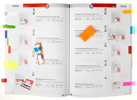 Zakładki indeksujące OFFICE PRODUCTS, standard, PP, 12x45mm, 5x25 kart.