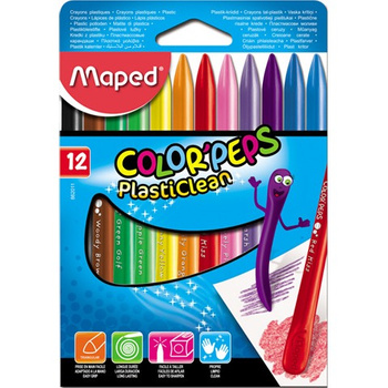 KREDKI PLASTIKOWE MAPED COLORPEPS 12 KOLORÓW