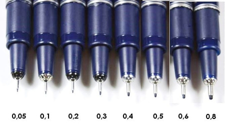 Cienkopis kreślarski Rystor Technic 0.1mm czarny