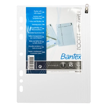 KOSZULKI Z SUWAKIEM BANTEX A5/140µm GROSZKOWE (10)