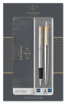 Pióro wieczne i długopis Parker Jotter Stainless Steel GT